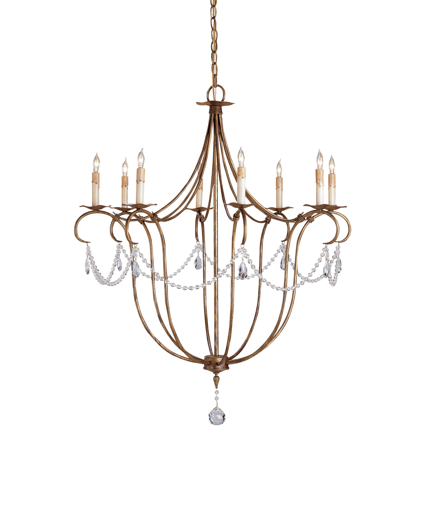 Crystal Lights Large Gold Chandelier