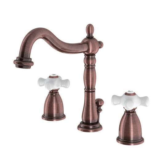 Heritage Widespread Bathroom Faucet in Antique Copper