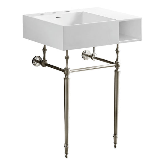 Aurelius 24.5 Inch Console Sink in White