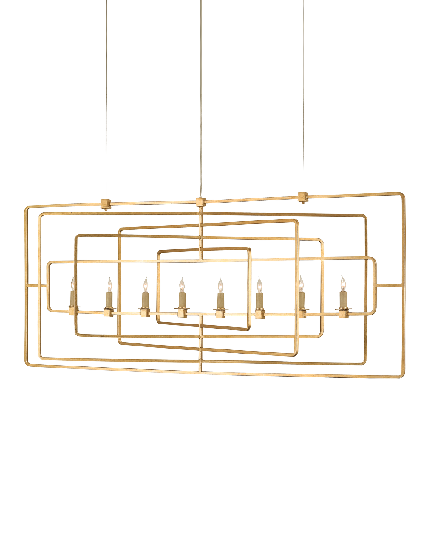 Metro Gold Rectangular Chandelier