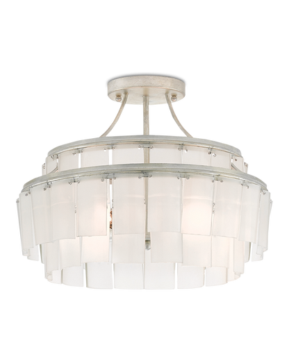 Vintner White Semi-Flush Mount