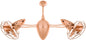Ar Ruthiane series 360° dual headed rotational ceiling fan. Multiple finish options to choose from. Polished Copper / Polished Copper Finish / 46 Inch