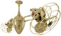 Ar Ruthiane series 360° dual headed rotational ceiling fan. Multiple finish options to choose from. Polished Brass / Polished Brass Finish / 46 Inch