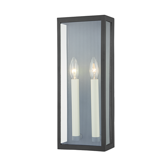 Vail Wall Sconce with TEXTURE BLACK/WEATHERED ZINC Finish