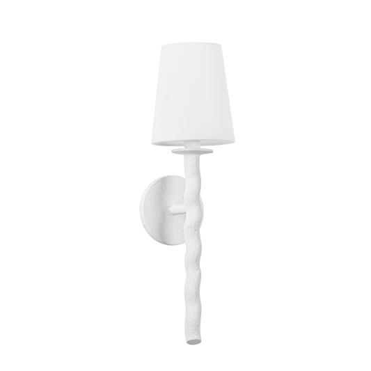 ALVARO Wall Sconce with GESSO WHITE Finish