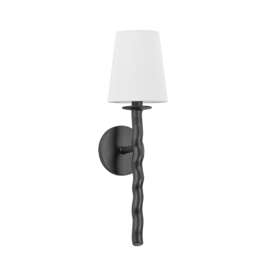 ALVARO Wall Sconce with TEXTURED BLACK Finish