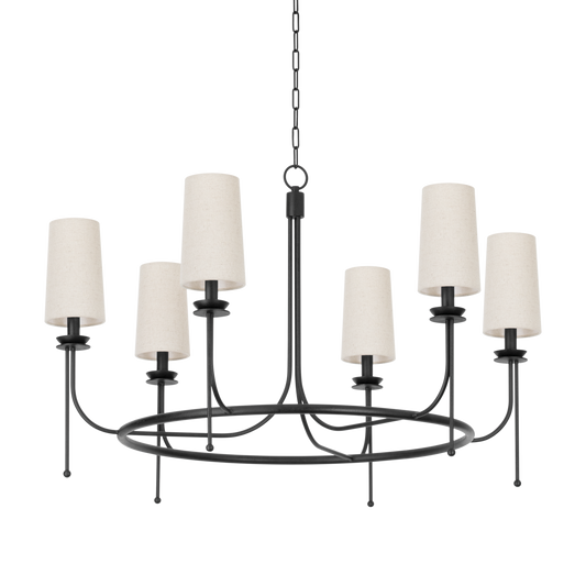 Calder Chandelier with FORGED IRON Finish