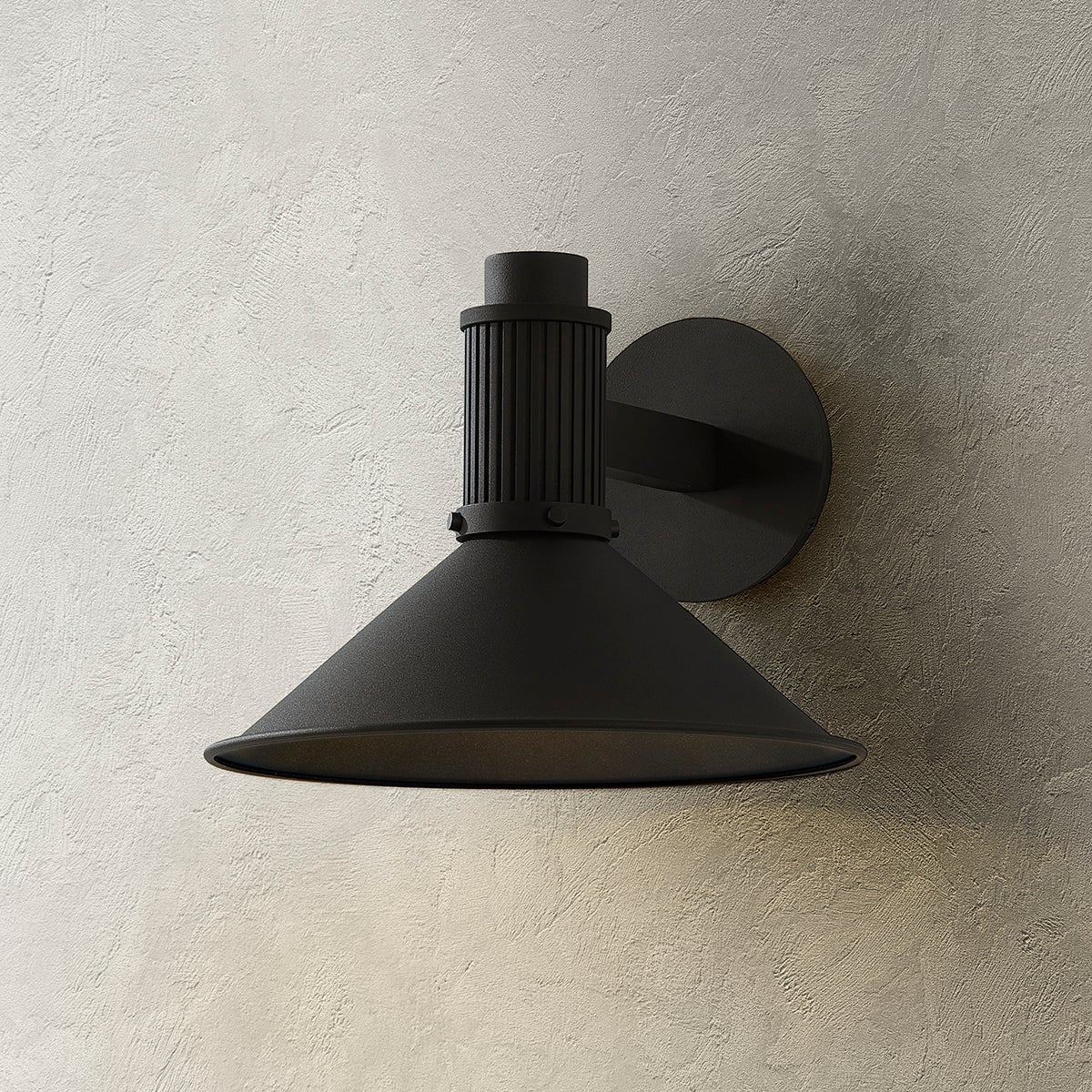 ELANI Exterior Wall Sconce with TEXTURED BLACK Finish