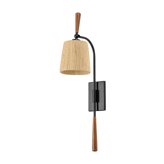 HARLYN Wall Sconce with TEXTURED BLACK Finish