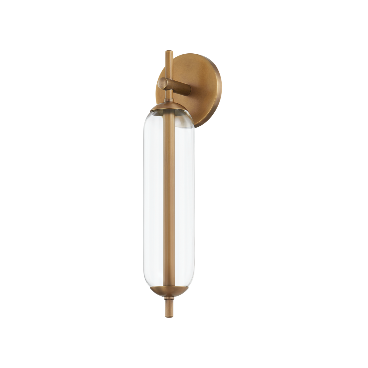 BLAZE EXTERIOR WALL SCONCE with PATINA BRASS Finish