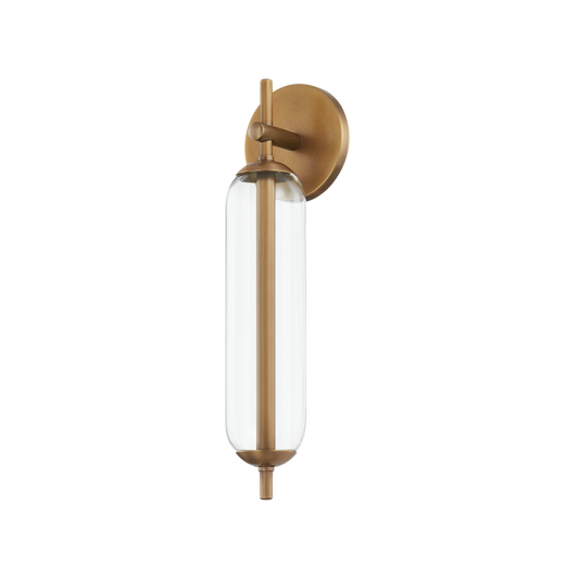 BLAZE EXTERIOR WALL SCONCE with PATINA BRASS Finish