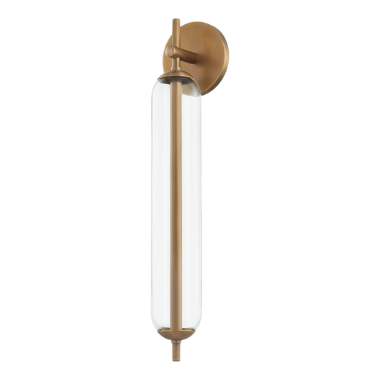 BLAZE EXTERIOR WALL SCONCE with PATINA BRASS Finish