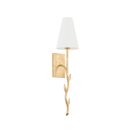 ELWYN Wall Sconce with VINTAGE GOLD LEAF Finish