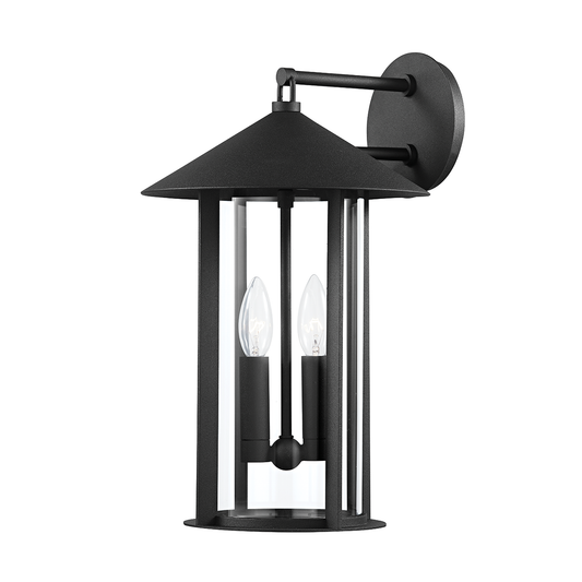 Long Beach Wall Sconce with TEXTURED BLACK Finish