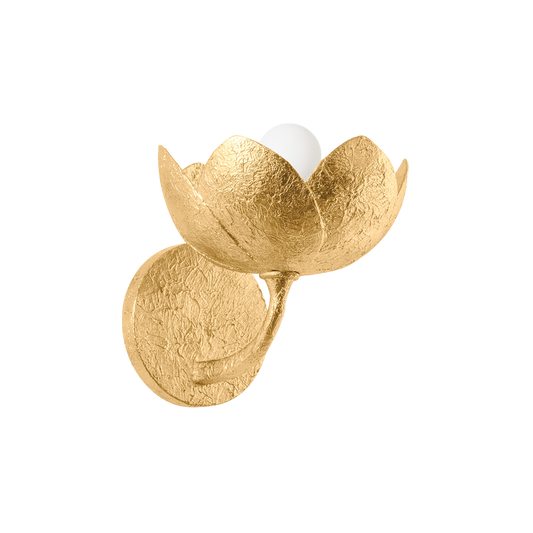 ARCATA Wall Sconce with VINTAGE GOLD LEAF Finish