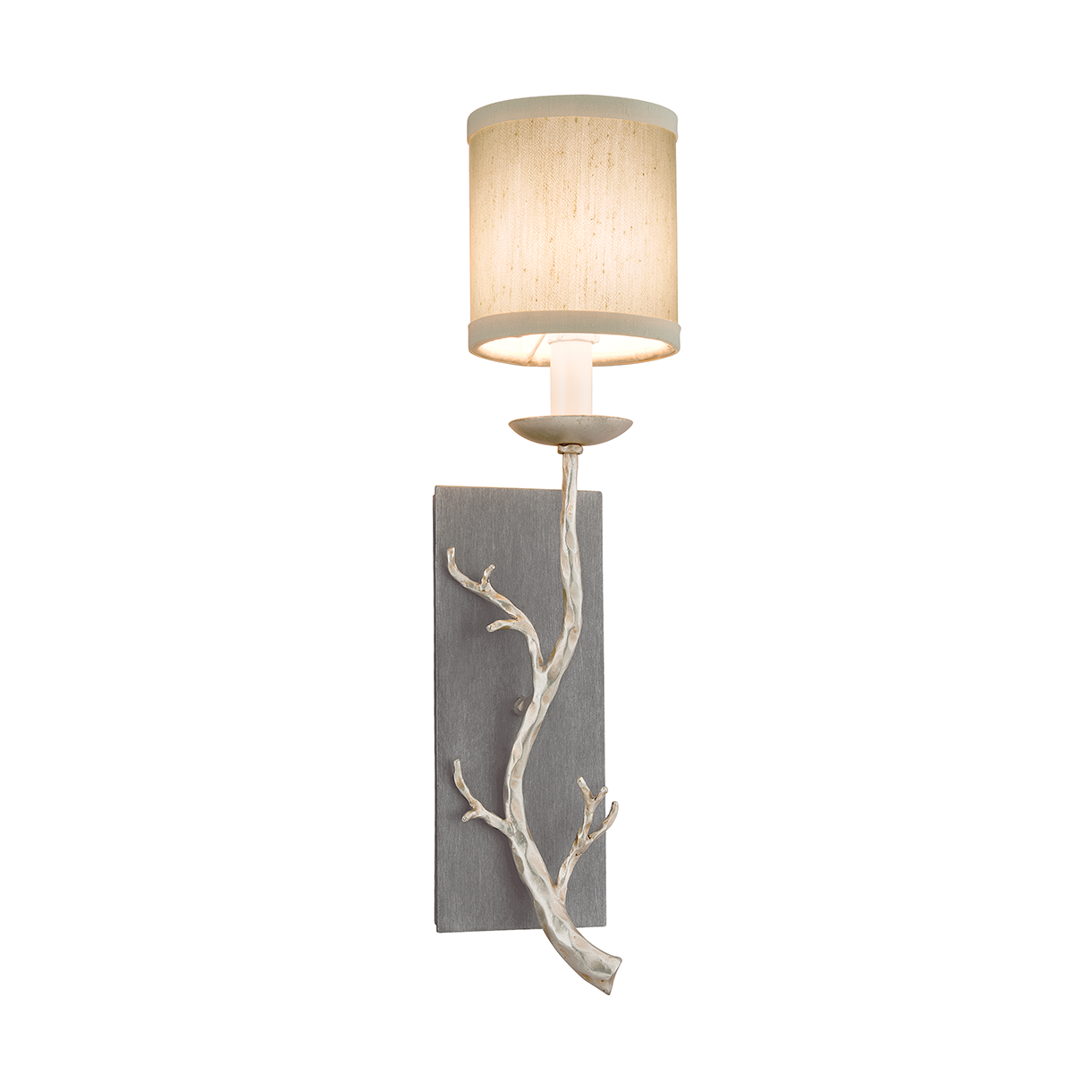 Adirondack Wall Sconce with GRAPHITE/WARM SILVER LEAF Finish