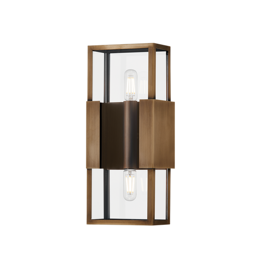 SANTA CLARA EXTERIOR WALL SCONCE with PATINA BRASS Finish