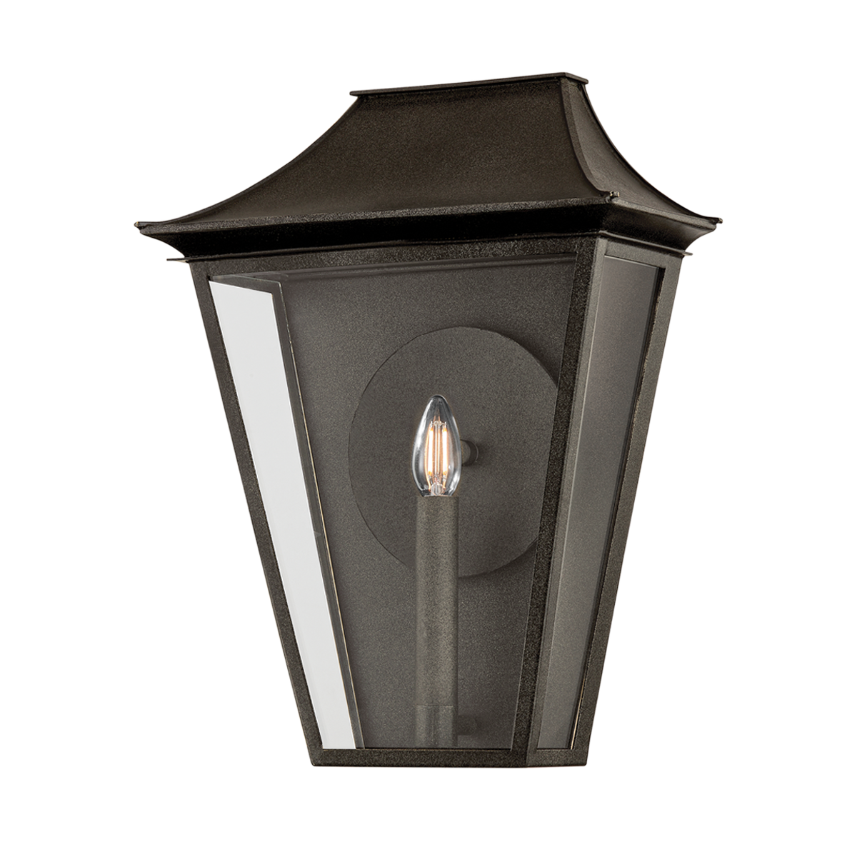 TEHAMA EXTERIOR WALL SCONCE with FRENCH IRON Finish