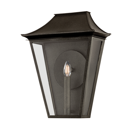 TEHAMA EXTERIOR WALL SCONCE with FRENCH IRON Finish