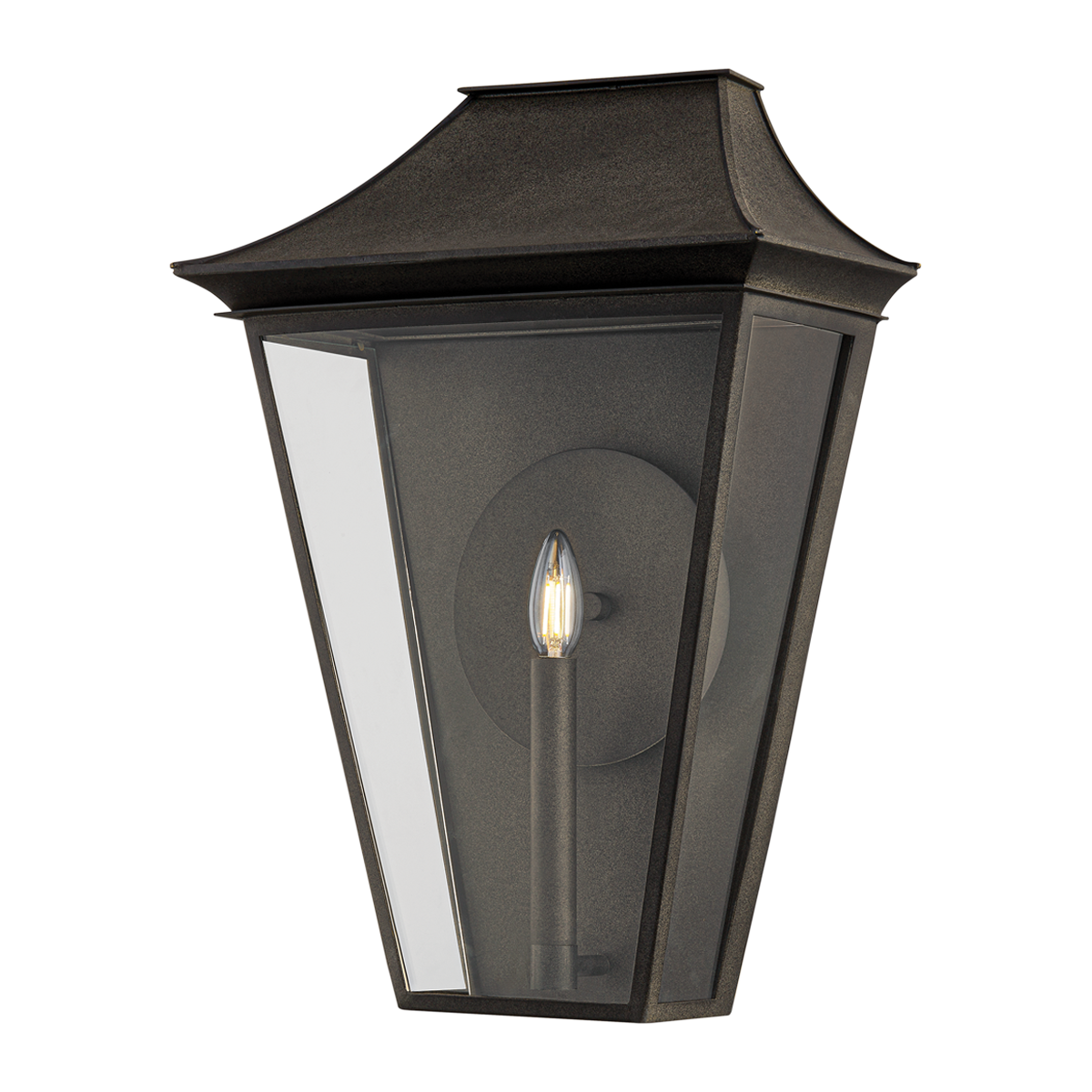 TEHAMA EXTERIOR WALL SCONCE with FRENCH IRON Finish