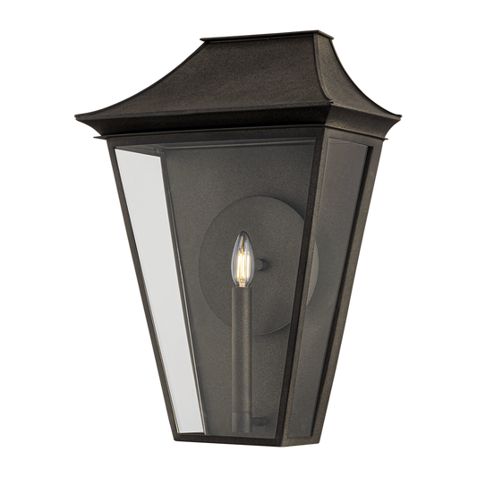 TEHAMA EXTERIOR WALL SCONCE with FRENCH IRON Finish