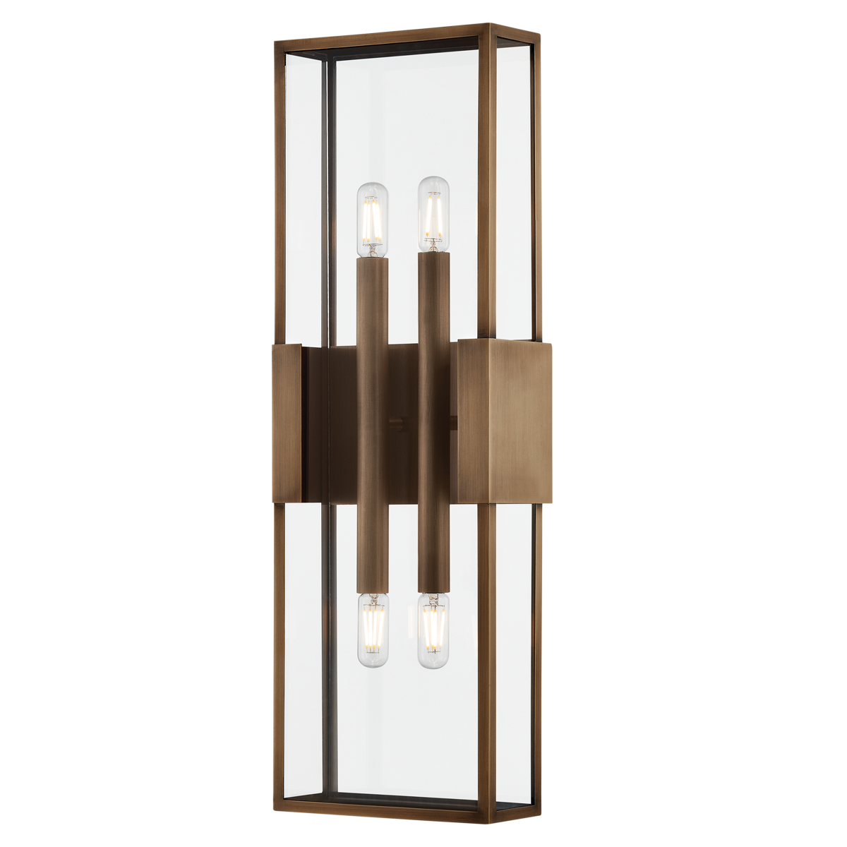SANTA CLARA EXTERIOR WALL SCONCE with PATINA BRASS Finish