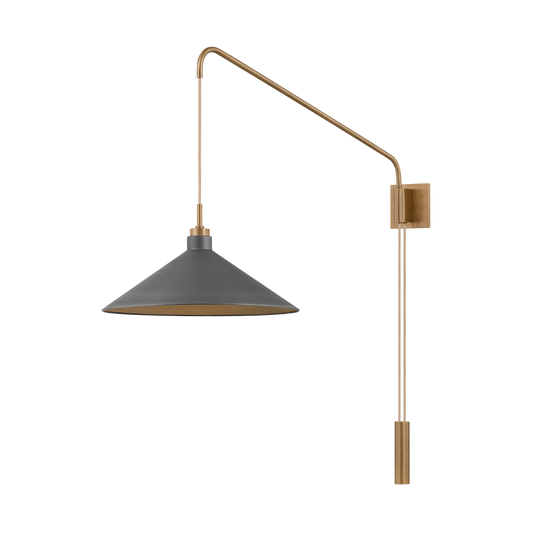 CONOR Wall Sconce with PATINA BRASS AND GRAPHITE Finish