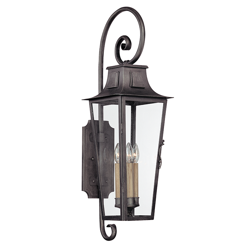 Parisian Square Wall Sconce with AGED PEWTER Finish