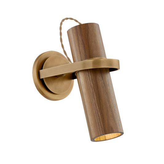 LENNOX Wall Sconce with PATINA BRASS Finish