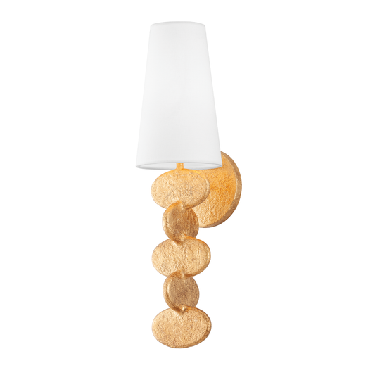 Ellios Wall Sconce with VINTAGE GOLD LEAF Finish