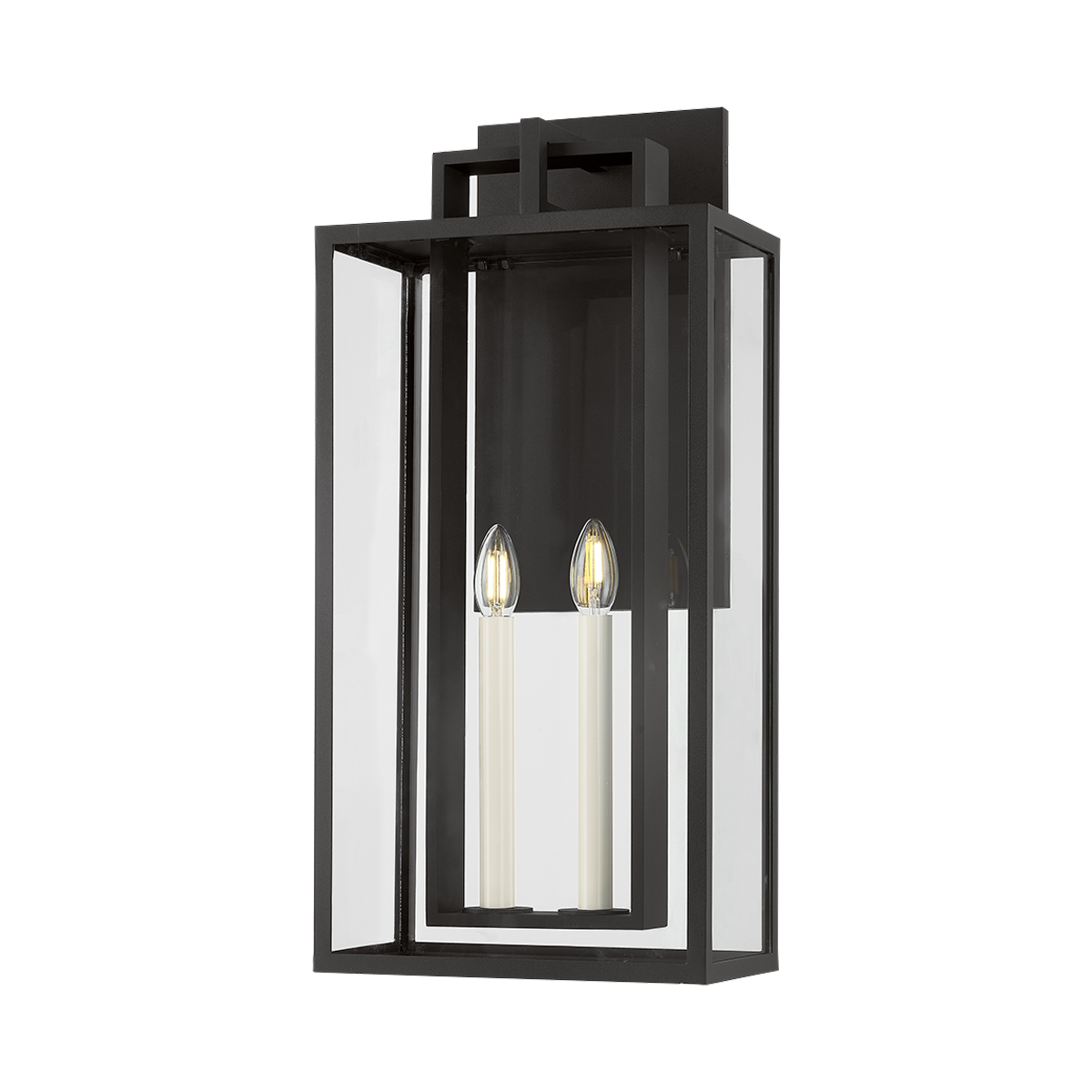 AMIRE Exterior Wall Sconce with TEXTURED BLACK Finish