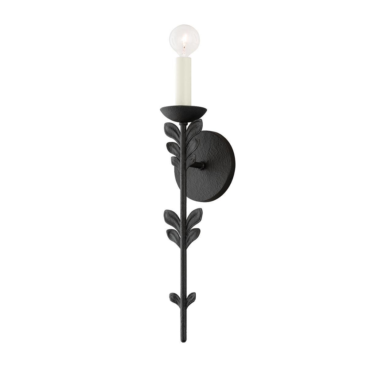Florian Wall Sconce with BLACK IRON Finish