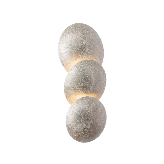 REEF Wall Sconce with TEXTURED WARM SILVER LEAF Finish