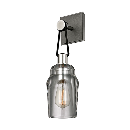 Citizen Wall Sconce with GRAPHITE AND POLISHED NICKEL Finish