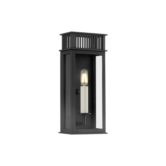 GRIDLEY Exterior Wall Sconce with TEXTURED BLACK Finish
