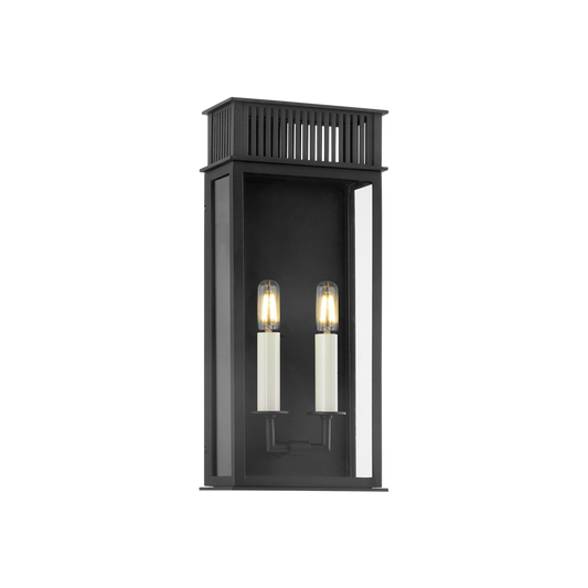 GRIDLEY Exterior Wall Sconce with TEXTURED BLACK Finish