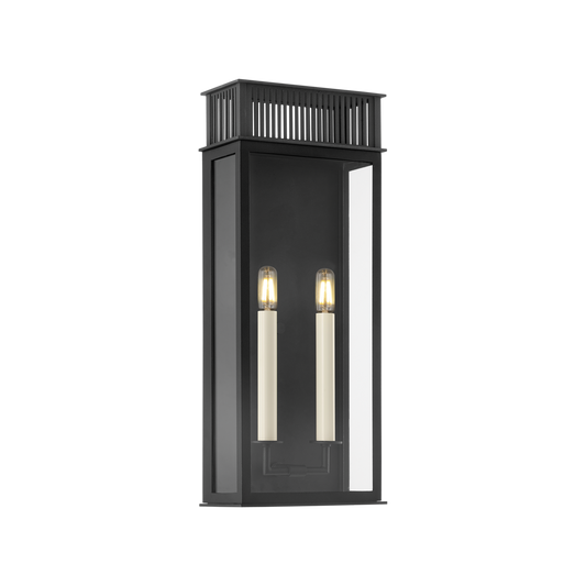 GRIDLEY Exterior Wall Sconce with TEXTURED BLACK Finish