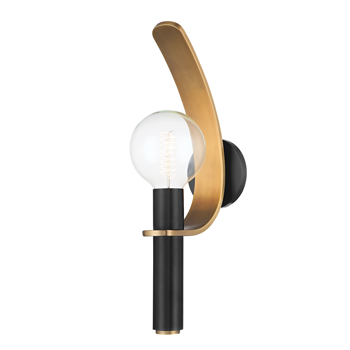 Bishop Wall Sconce with PATINA BRASS/SOFT BLACK Finish