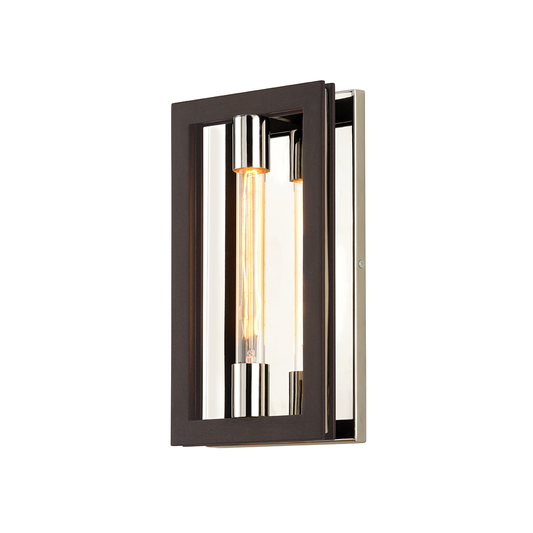 Enigma Wall Sconce with BRONZE WITH POLISHED STAINLESS Finish