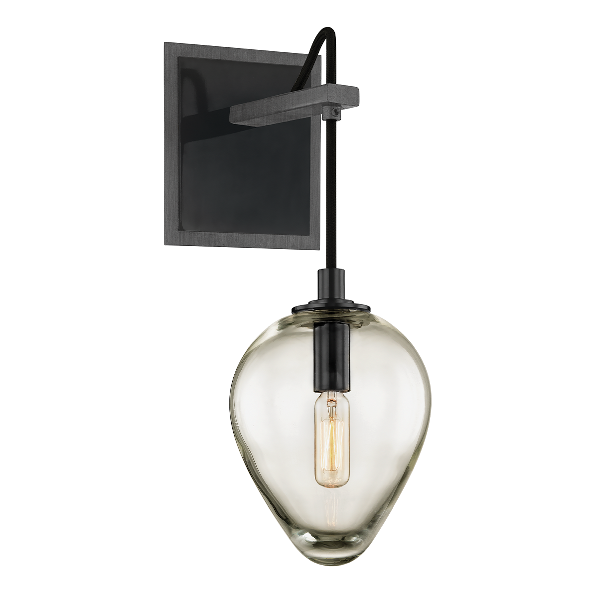 Brixton Wall Sconce with GRAPHITE/BLACK CHROME Finish