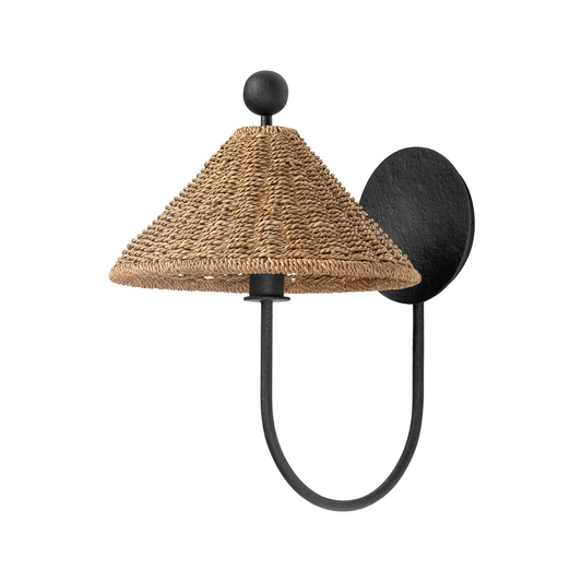 LAYTON Wall Sconce with BLACK IRON Finish