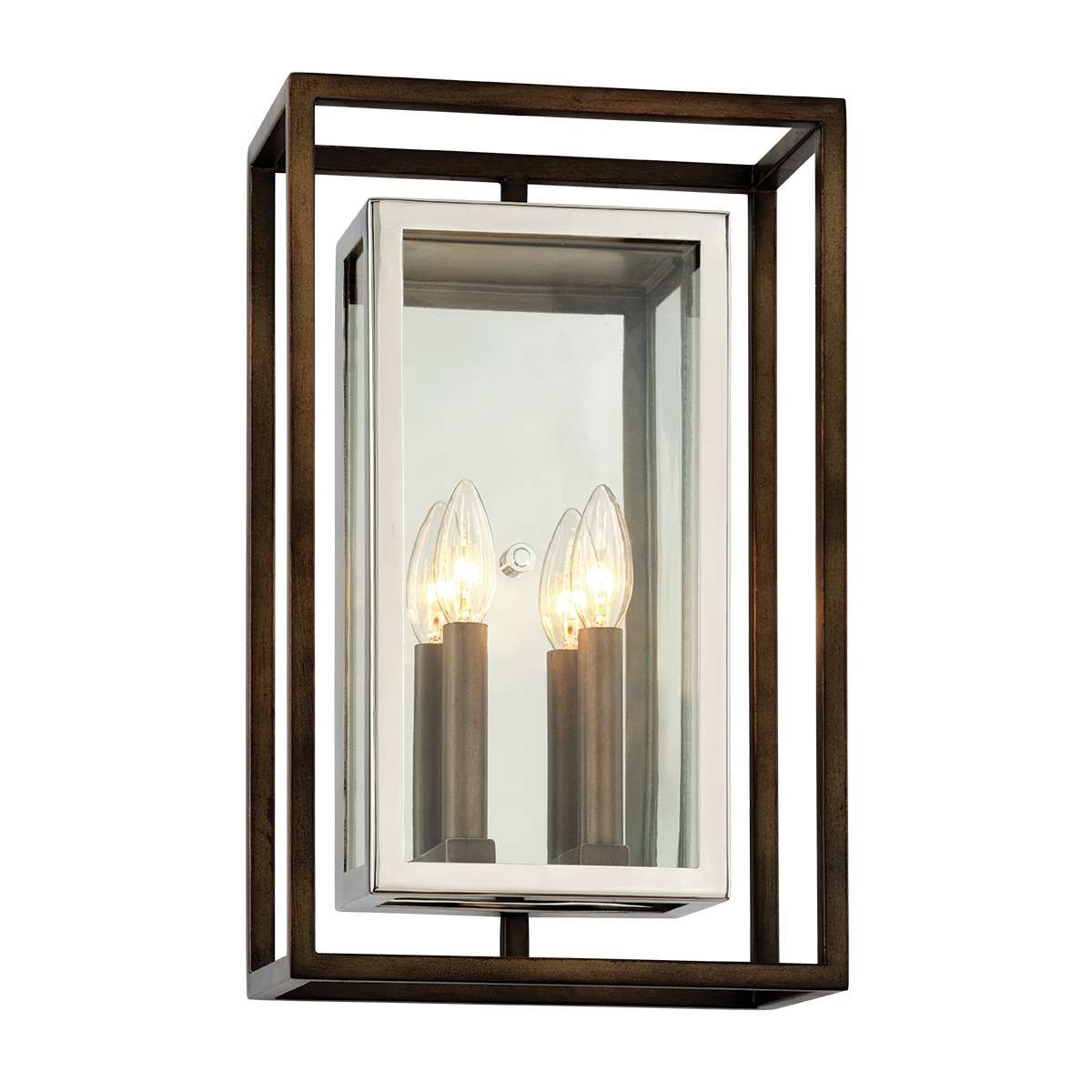 Morgan Wall Sconce with BRONZE/STAINLESS STEEL Finish