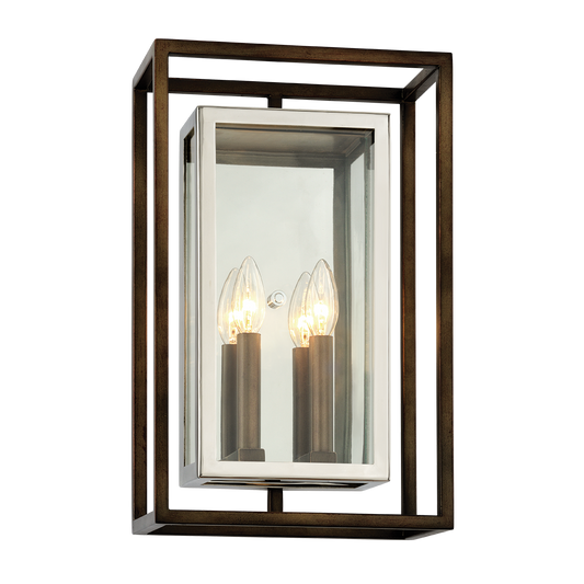 Morgan Wall Sconce with BRONZE/STAINLESS STEEL Finish