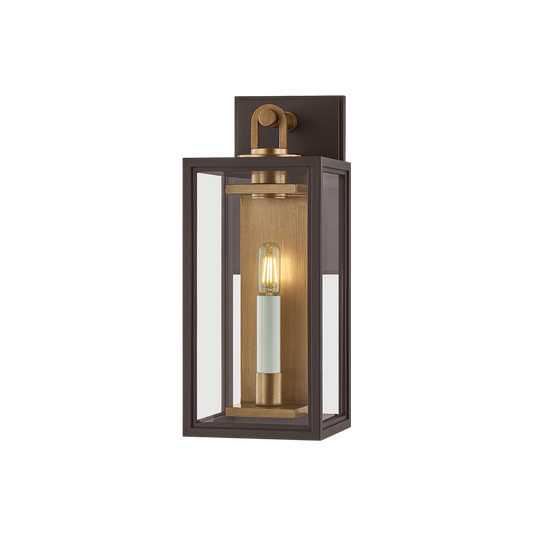 ARNOLD Wall Sconce with PATINA BRASS/TEXTURED BRONZE Finish