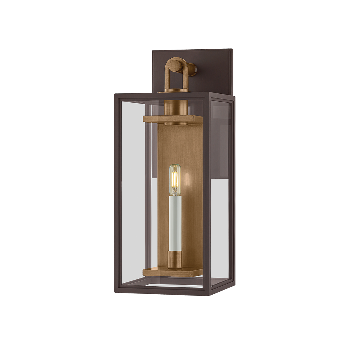 ARNOLD Wall Sconce with PATINA BRASS/TEXTURED BRONZE Finish