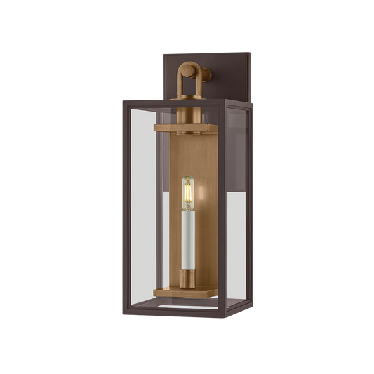 ARNOLD Wall Sconce with PATINA BRASS/TEXTURED BRONZE Finish