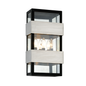 Dana Point Wall Sconce with BLACK WITH BRUSHED STAINLESS Finish
