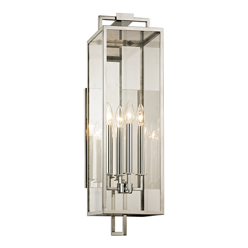 Beckham Wall Sconce with POLISHED STAINLESS Finish
