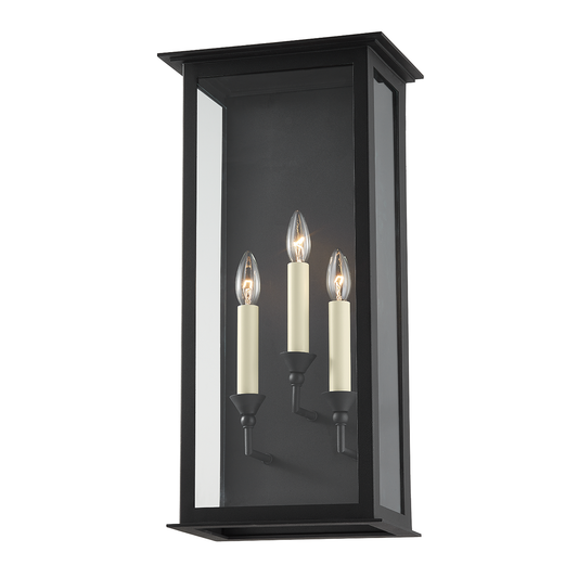 CHAUNCEY Wall Sconce with TEXTURED BLACK Finish