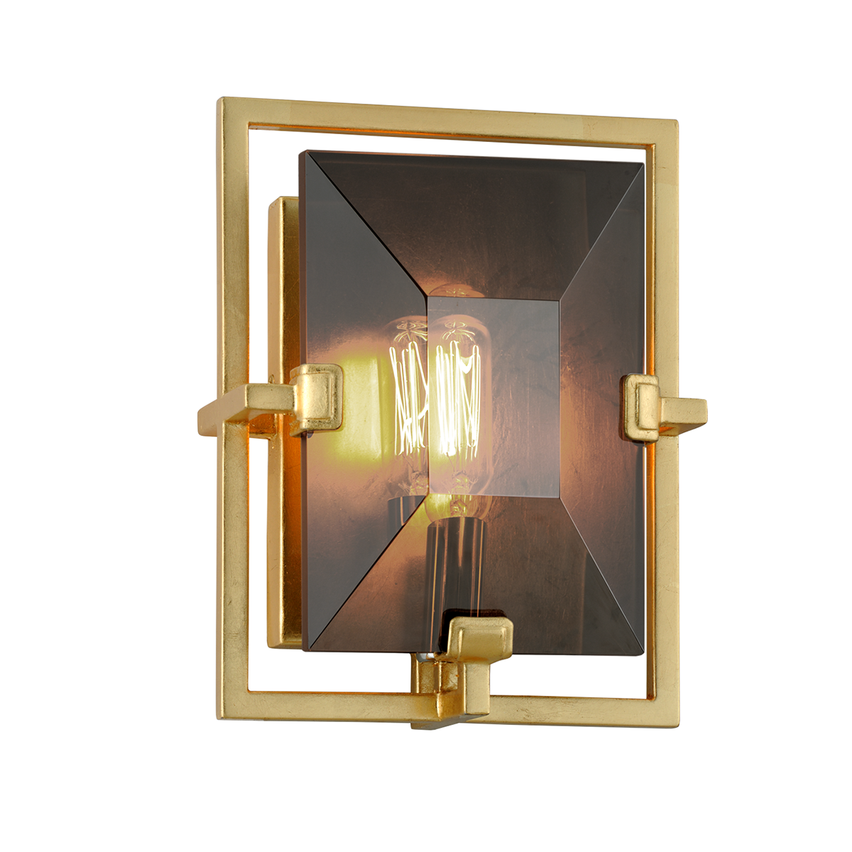 Prism Wall Sconce with Gold Leaf Finish